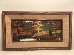 oil on board autumn fall landscape scene signed noel - Picture 1 of 12