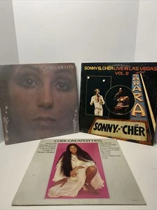 Sonny & Cher Vinyl Lot 3 Foxy Lady Live in Las Vegas Vol 2 Chers Greatest Hits - Picture 1 of 12
