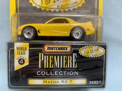 NUEVO CON CAJA MATCHBOX PREMIERE COLLECTION 1/64 AMARILLO MAZDA RX-7 MODELO AÑOS 90 Foto 1 de 4