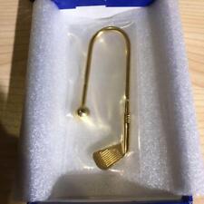 New Mikimoto International Sport Golf Key Chain/Golden Iron with Blue Box