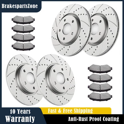 330mm Front 328mm Rear Brake Rotors Pads fit for Chrysler Town&Country 2012-2016 - Image 1 of 4