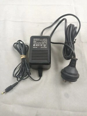 Genuine Sony AC Adapter Model AC-X1 Output 9V-0.9A AUS Cord Good Cond - image 1 of 4