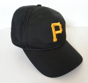 Gorra de béisbol del equipo de los piratas de Pittsburg MLB negra bordada logotipo P. - Imagen 1 de 3