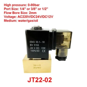 JT22-02 Direktwirkendes Messingventil 80bar Hochdruck Magnetventil 2 Wege - Bild 1 von 5