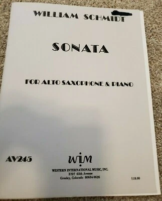 Sonata by William Schmidt for Alto Sax and Piano - Sheet Music - Image 1 of 2