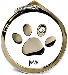 PoochiWoochi Personalised Dog Cat Pet Tag ID Collar Name Tag Engraved PAW Design