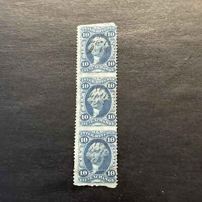 US Stamp Scott #R36B Strip of 3… Used Ng - Image 1 of 2