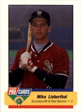 1994 Scranton/Wilkes-Barre Red Barons Fleer/ProCards #922 Mike Lieberthal