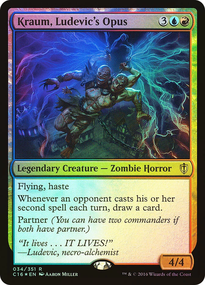 MTG FOIL Kraum, Ludevic's Opus  - Commander 2016 #34 - Image 1 of 1