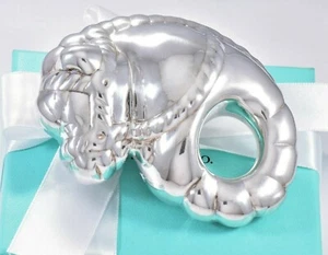 Tiffany & Co Silber Pferd Baby Rassel Gürtel selten Erbstück verpackt Pferd Geschenk - Bild 1 von 7