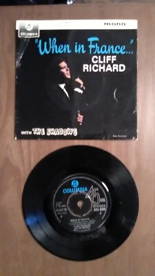 Cliff Richard: When In France 7" Vinyl 4 Track EP - 0109/24 - Image 1 of 3
