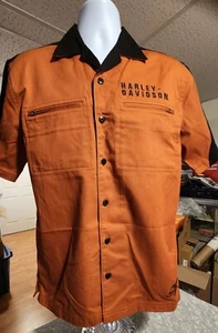 Harley Davidson Men’s heavy cotton shirt with 2 front pockets S see measurements - Bild 1 von 4