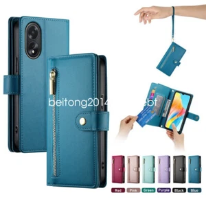 Zipper Wallet Case For Honor 400 200 90 Magic 7 X8B X6B X9C Leather Stand Cover - Picture 1 of 84