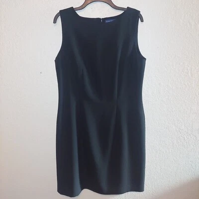 Vestido Vaina Clásico Karen Scott Talla 14 Negro Sin Mangas Hasta la Rodilla Completamente Forrado Foto 1 de 4