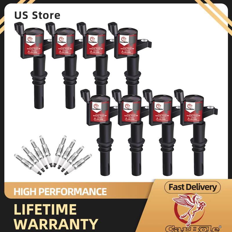 Paquete de bobinas de encendido juego de 8 bujías para Ford Explorer 2006 2007 2008 4,6 V8 Foto 1 de 4