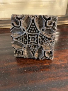 Vintage Indian Wood Printing Block - Picture 1 of 4