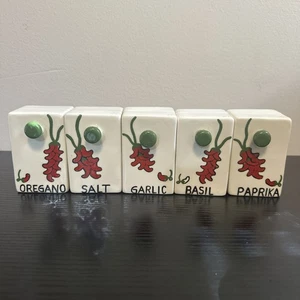 Storyteller Arts 5er Set Gewürzgläser handbemalt   - Bild 1 von 5