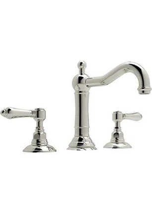 ROHL Acqui Column Spout Widespread Bath Faucet - Polished Nickel (A1409LMPN2) - Image 1 of 2