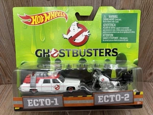HOT WHEELS 2016 Walmart Exclusive Ghostbusters Movies Ecto-1 and Ecto-2 2 Pack - Picture 1 of 7