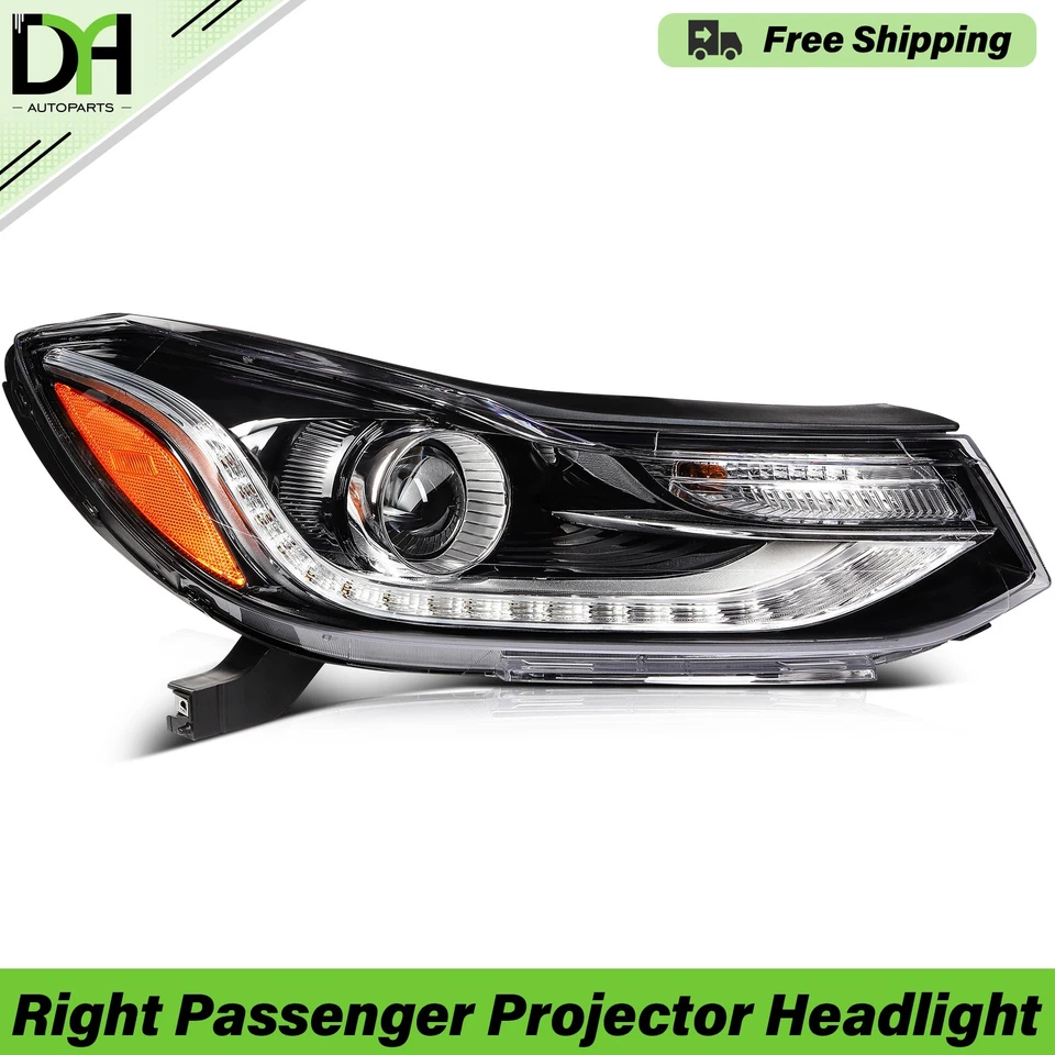 Black Right Passenger Projector Headlights W/ LED DRL For Chevy Trax 2017-2022 Foto 1 de 4