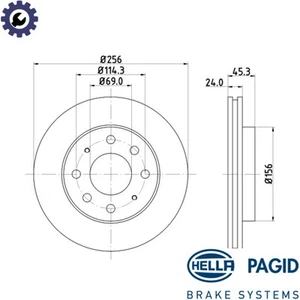 2x BRAKE DISC 8DD 355 107-321 FOR VOLVO S40I/V40 MITSUBISHI GALANT/VI/VII/VIII - Picture 1 of 6