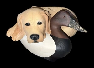 Ducks Unlimited Limited Edition Bradford Williams Yellow Lab With Duck Decoy - Picture 1 of 8