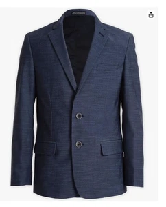 NWT Calvin Klein Boy's Plain Weave Jacket (Big Kids) Medium Blue 16 Big Kid - Picture 1 of 11