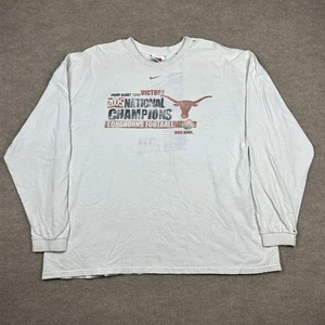 Vintage Nike Texas Longhorns Longsleeve 2005 Rose Bowl Size 2XL Distressed - Picture 1 of 12