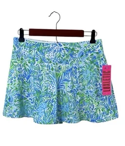 NWT Lilly Pulitzer Aila Skort Dandy Lions Hydra Blue Athletic Floral Small - Picture 1 of 6