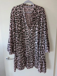 Made In Italy Leopard Print Dress One Size - Picture 1 of 5