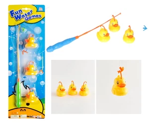 NEU 3 Stck. HOOK A DUCK SPIEL KINDER BADEZEIT ANGELSPIEL SOMMER GARTEN POOL SPIELZEUG STANGE - Bild 1 von 6