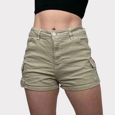 Mini pantalones cortos de mezclilla Dickies beige cargo  Foto 1 de 4