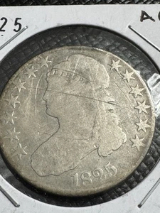 1825 Busto Mezzo, moneta primo tipo, graffiata, spedizione gratuita - Foto 1 di 2