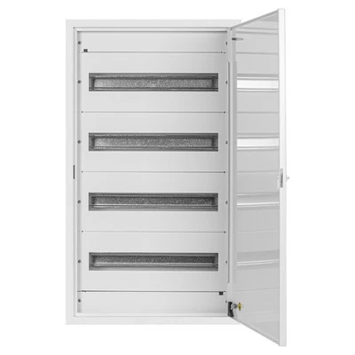 DOKTORVOLT Sicherungskasten Verteilerkasten Aufputz Verteiler Metall 72 Module 4reihig IP30