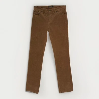 Pantalones de pana rectos clásicos LAUREN RALPH LAUREN para mujer 4 marrón elástico Foto 1 de 4