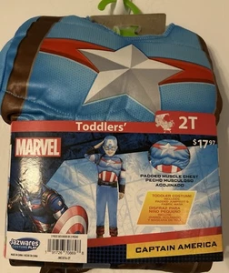 Marvel Captain America offizielles Kleinkind Halloween Kostüm Größe 2T neu - Bild 1 von 5