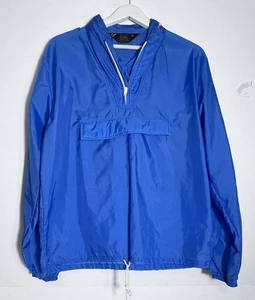 Vintage Sears Windbreaker Half-Zip versteckte Kapuze blau leicht Gr. Medium - Bild 1 von 4