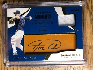 🔥 2020 Panini Immaculate AARON CIVALE RPA ON LEATHER GLOVE AUTO RC JERSEY /99 - Picture 1 of 1