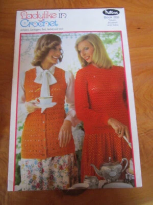 CROCHET PATTERN BOOK PATONS LADYLIKE IN CROCHET   NO. 355  GREAT **** MUST SEE - Image 1 of 2