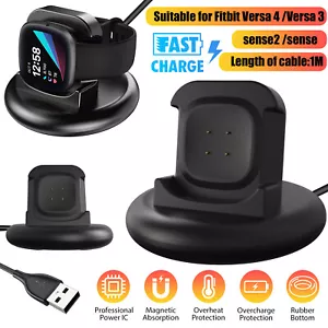 Wireless Charger For Fitbit Versa 4 Sense2/ 3/Sense USB Fast Charging Dock Cable - Picture 1 of 10