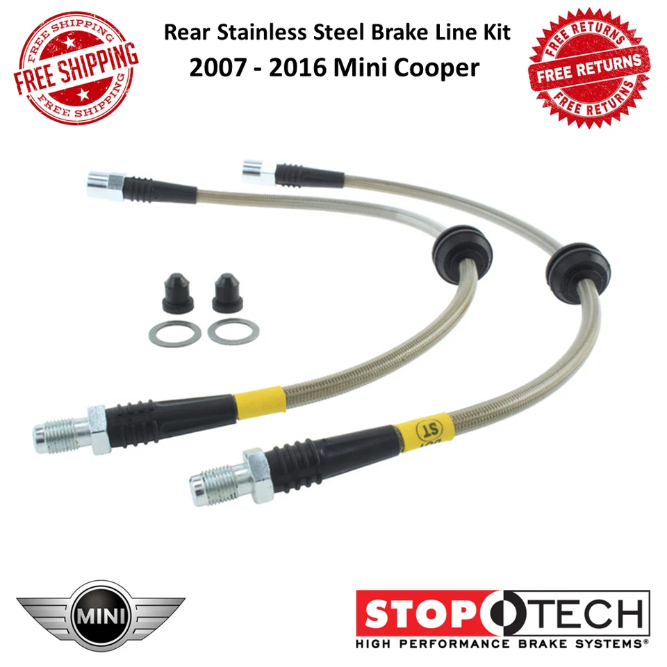 Kit de línea de freno trasero StopTech centrado de acero inoxidable para Mini Cooper 2007-2016 Foto 1 de 4