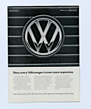 1988 Volkswagen Badge Emblem Vanagon Plus Vintage Original Print Ad 8.5 x 11"