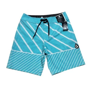 Volcom Big Boys Size 27 (XL/14) Aqua Blue Quarta Mod-Tech Swim Board Short NWT - Picture 1 of 10