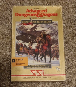 AD&D: Secret Of The Silver Blades Commodore 64/128 with Rule Book and Clue Book - Picture 1 of 10