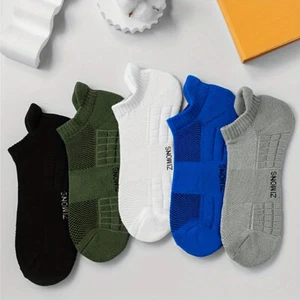 5 Pairs MEN WOMEN Unisex Athletic Socks Premium Pure Cotton Sports Socks - Picture 1 of 10