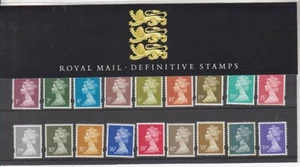 GB 1995 DEFINITIVE MASCHINENMARKEN PRÄSENTATIONSPAKET Nr. 34 1P-£1 NEUWERTIG BRIEFMARKENSET - Bild 1 von 1