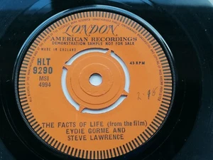 EYDIE GORME & STEVE LAWRENCE   LONDON DEMO   THE FACTS OF LIFE - Picture 1 of 5
