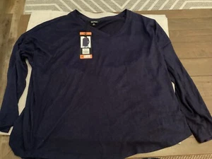 WELL WORN WOMENS BLUE SWEATER SIZE XXL NEW - Picture 1 of 6
