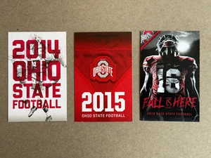 CFB Lotto 3 Dif OHIO STATE ST BUCKEYES Programma Calcio Collegio 2014 2015 2016 - Foto 1 di 2