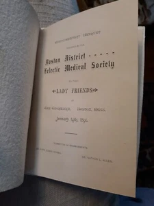 BOSTON Eclectic Medical Society 1886 Speisekarte Thorndike Hotel handbemalt Programm - Bild 1 von 12